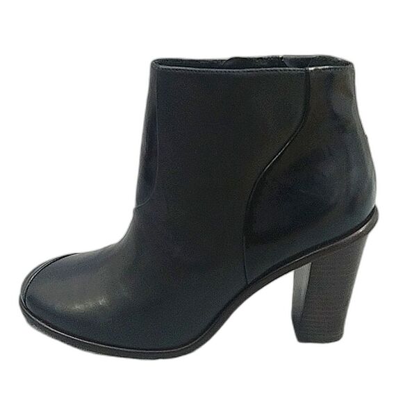 Tibi Classic Black Leather 3" Block Heel ankle booties - Women's sz 38.5 - Picture 5 of 10